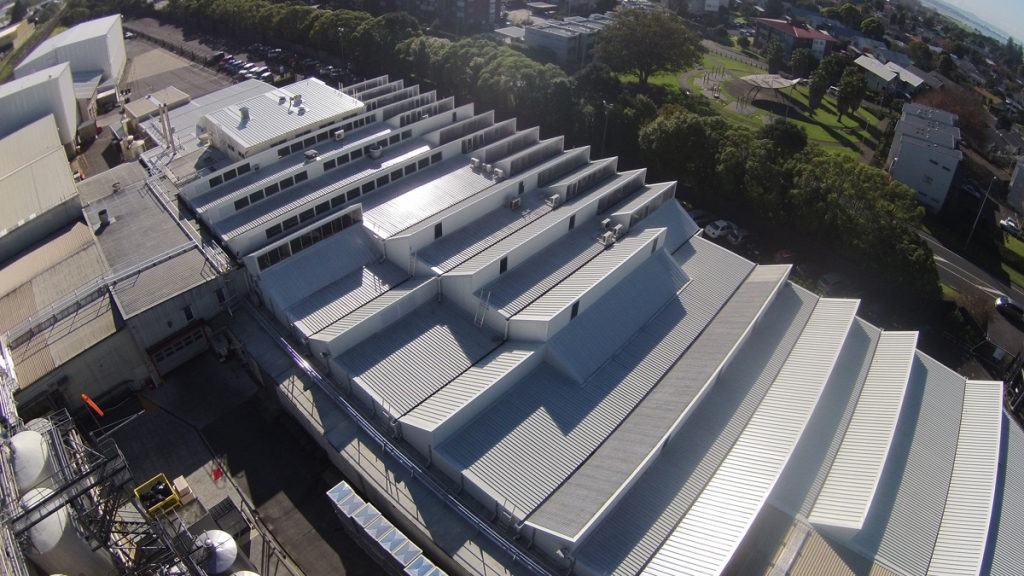 Pernod Ricard winery roofs from above